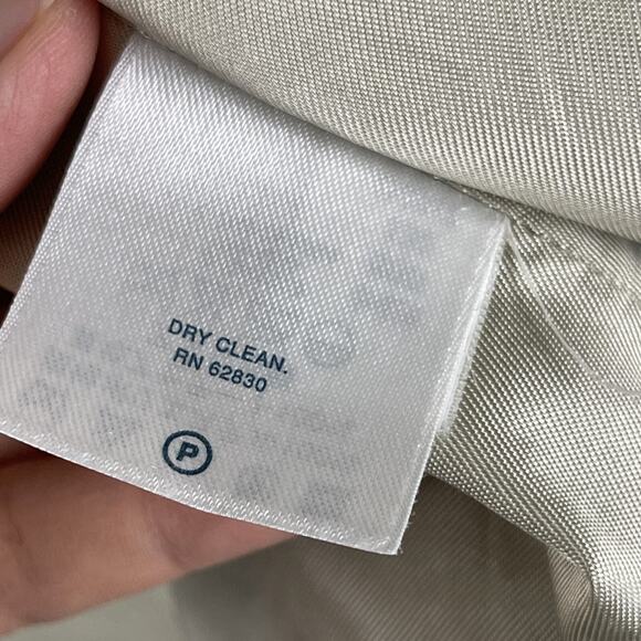 Vintage Lands End Jacket Womens 16 Beige Made In USA Minimal Classic Preppy - Picture 7 of 14